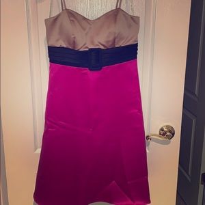 Cocktail dress with black belt sz 4